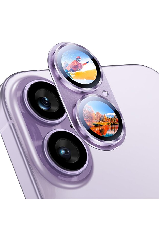 1Pcs 17 Purple Metal Tempered Glass Camera Protector for iPhone 17 Pro Max Lens Protection For iPhon