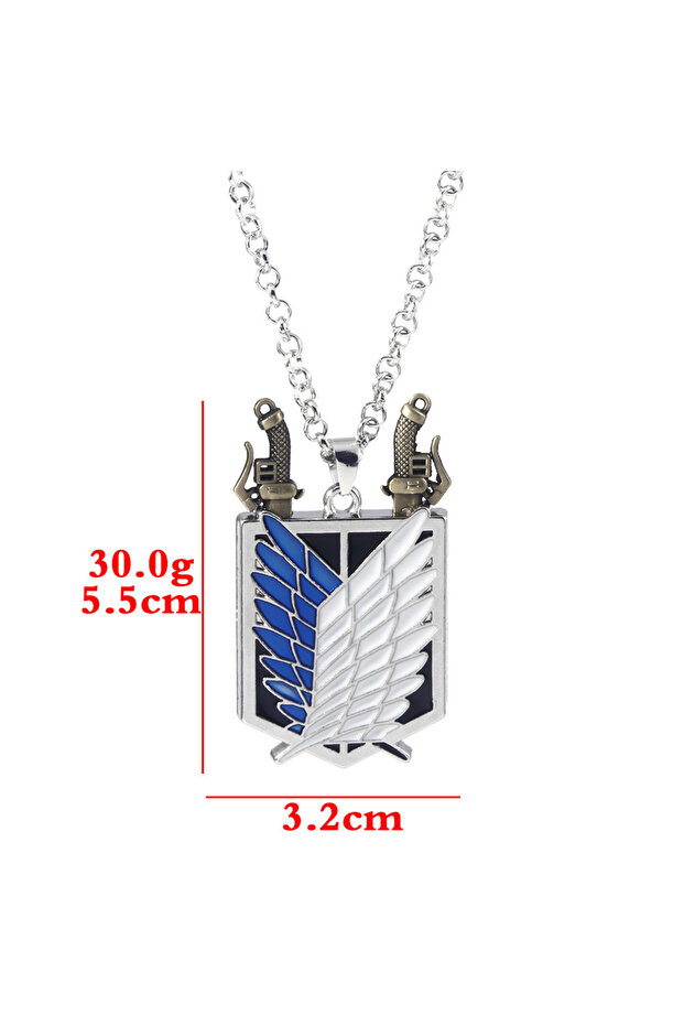 N00859 Anime Attack On Titan Keychain Wings Of Freedom Scouting Legion Emblem Pendant Removable Meta