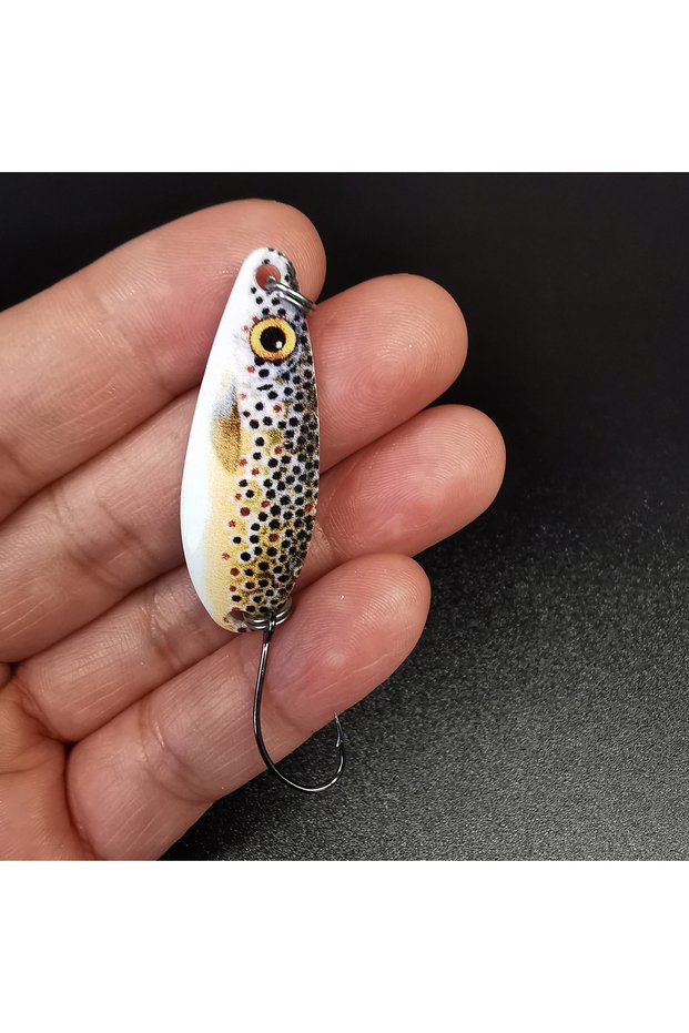 504-1-1pc with opp ANFS 5g Casting Spoon Lure Metal Fishing Lure Hard Artificial Bait for Brass Tr