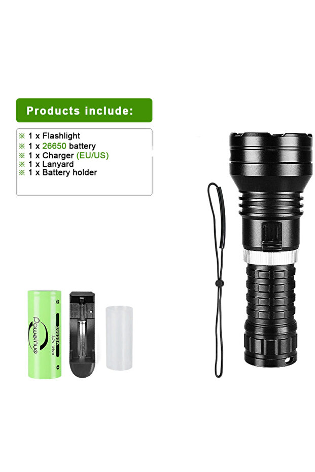 26650 battery High Power LED Diving Flashlights IPX8 Waterproof Dive Torch Rating Professional Divin