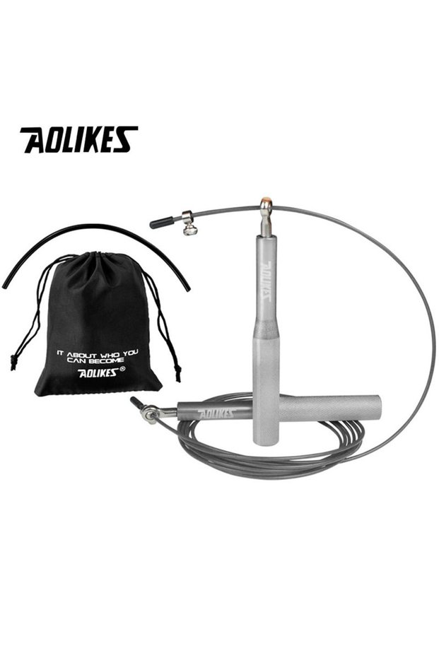 3203--Silver Crossfit Jump Rope Professional Speed Bearing Skipping Fitness Workout