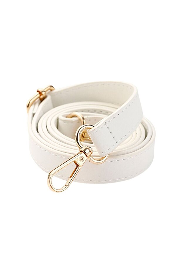 white Fashion PU Leather Bag Handle Replacement Bags Strap 130cm Adjustable Shoulder Bag Strap Handb