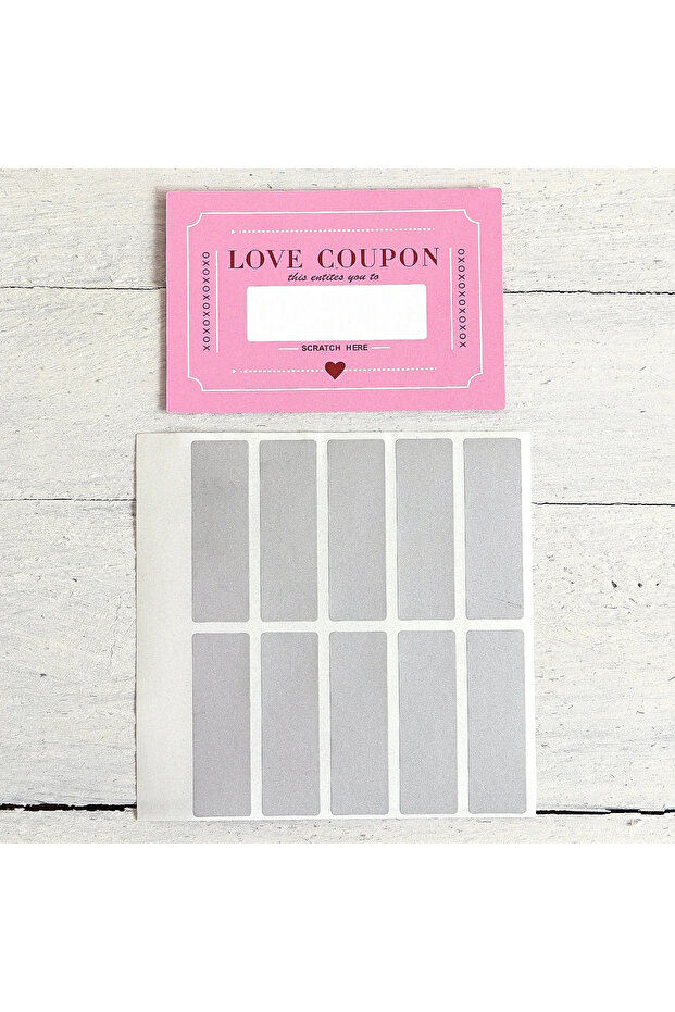 10pcs-pink Scratch-Off Love Coupons, 10 Pieces, DIY Valentine's Day Love Coupons, Creative Birthday