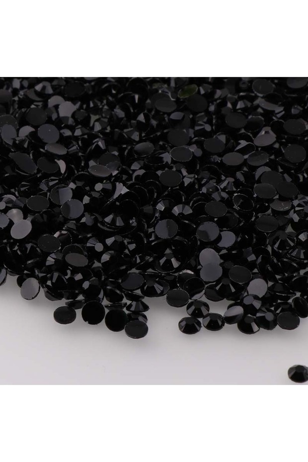 4MM black 1000pcs Non Hot Fix Rhinestones 2/3/4mm Round Resin Flatback Crystal Rhinestone DIY Nail A