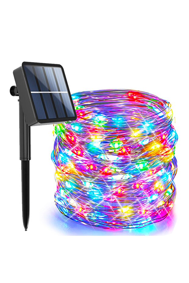 7M 50LED 1Pcs Solar RGB Solar LED String Lights Outdoor Waterproof Festoon Garden Decor Christmas Fa