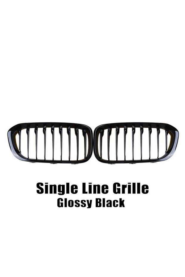 Single-Glossy Black XVIP 1 Pair Front Grilles For BMW 1 Series F20 F21 2012-2019 Gloss Black Kidney