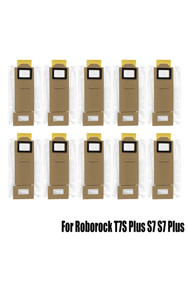 10 قطع من أكياس الغبار البديلة لملحقات المكنسة الكهربائية Roborock T7S Plus S7 Plus S7MAX S7 MAXV