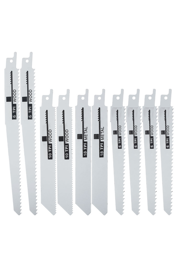 10pcs 10Pcs Reciprocating Saw Blades Saber Saw Handsaw Multi Saw Blade For Wood Metal Plastic Pipe C