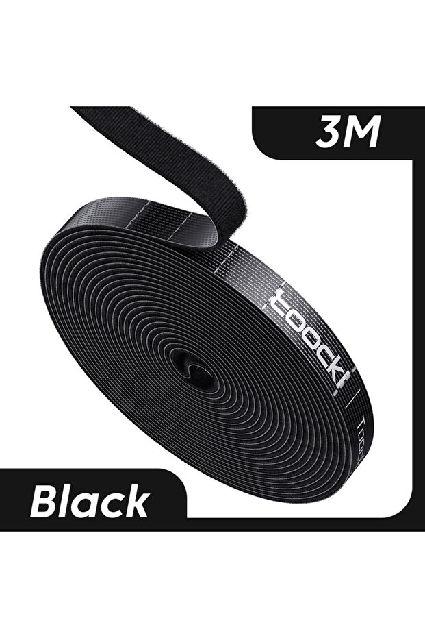 Black 3M Toocki Cable Organizer Cable Management Tearable Organizador Cables Winder Ties Phone Acces