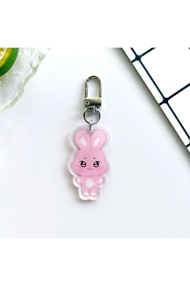 G Kpop ATEEZ Cartoon Keychain Albums ANITEEZ Key Chain Hongjoong Seonghwa Yunho Yeosang San Keyring