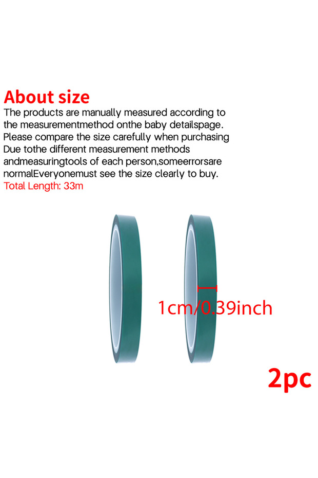 10mmx33mx2pc Resin Tape for Epoxy Resin Molding for High Temp Resin Tape 500°F Heat Resistant, Green