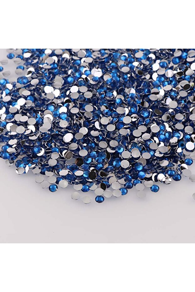3MM Dark blue 1000pcs Non Hot Fix Rhinestones 2/3/4mm Round Resin Flatback Crystal Rhinestone DIY Na