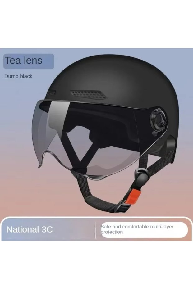Black Bicycle Safety Helmet 3C Certified Men's and Women's Adult Children Cartoon Electric Bicycle M