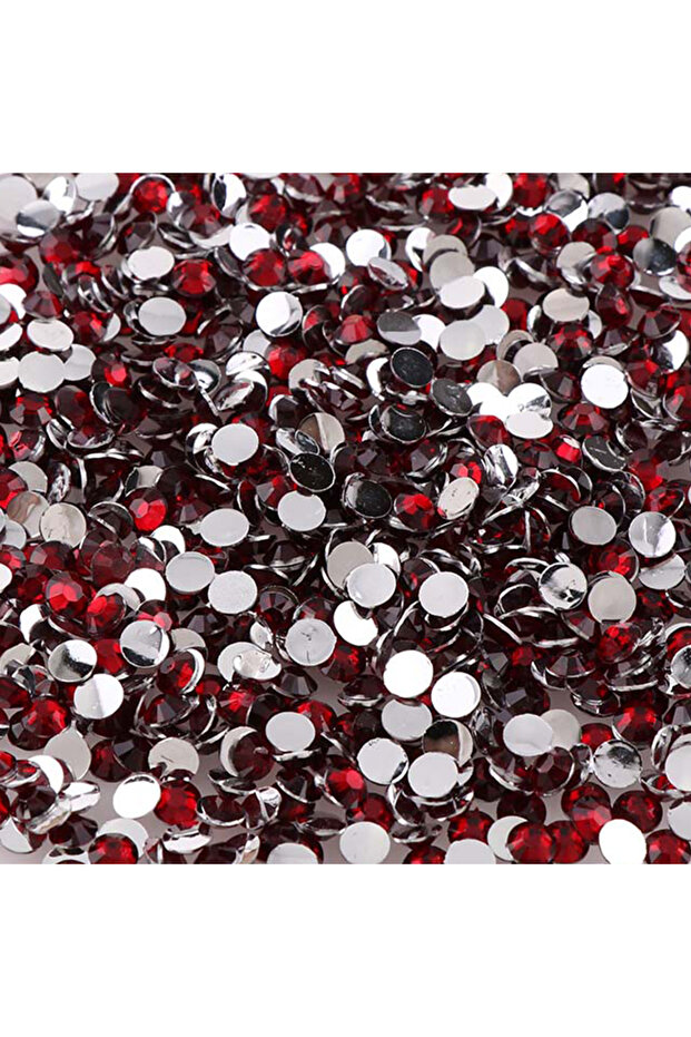 3MM crimson 1000pcs Non Hot Fix Rhinestones 2/3/4mm Round Resin Flatback Crystal Rhinestone DIY Nail