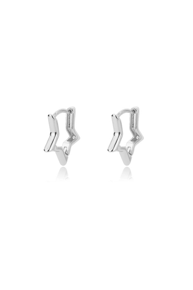 2 Stainless Steel Star Hoop Earings For Women 2024 Trend New In Luxury Gold Color Earrings Ear Jewel