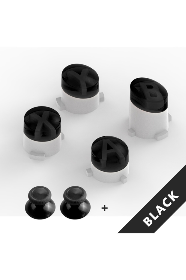 Black Set Buttons ABXY Kit for Microsoft Xbox One, Xbox Series XS, Spare Parts Button for Xbox One E