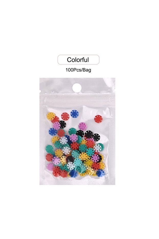 Assort 100Pcs/Bag Dental Disinfection Marking Circle Endo Files Counters Denspay Silicone Endo Denti