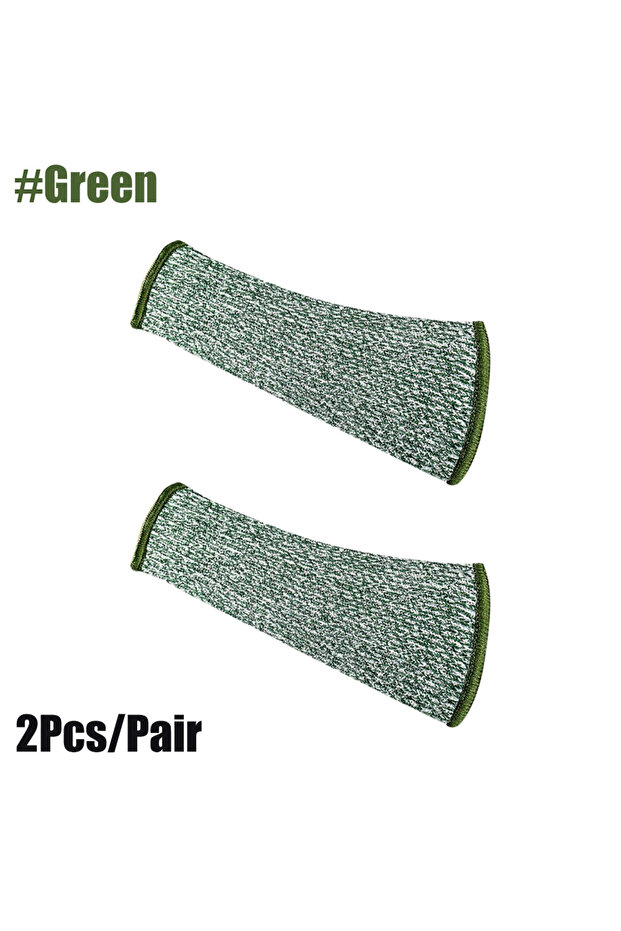 S Green GOMOREON 1Pair Cut Resistant Sleeves, Burn Heat Resistant Arm Sleeve Protectors Protective F