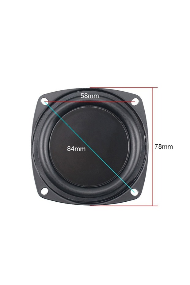 3 inches square DIY Universal Woofer Radiator 2/3/4inch Black Bass Passive Speaker Low Frequency Lou