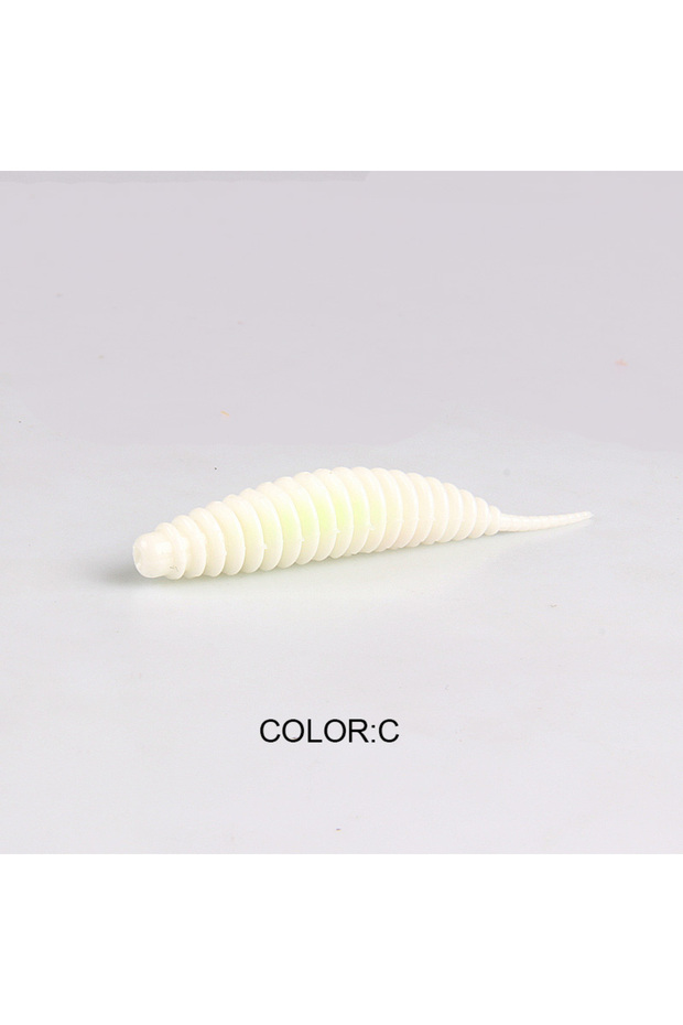 49mm20pcs C 2023 Hot Supercontinent Worm Bait Soft Bait Tanta Fishy Smell Fishing Lures Pesca Carp F