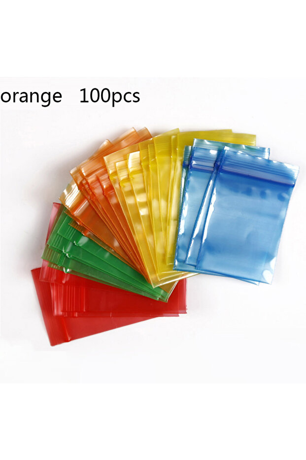 أزرق 100 قطعة سميكة اللون صغيرة Ziplock حقيبة ختم الجيب المجوهرات صغيرة الأجهزة التعبئة والتغليف