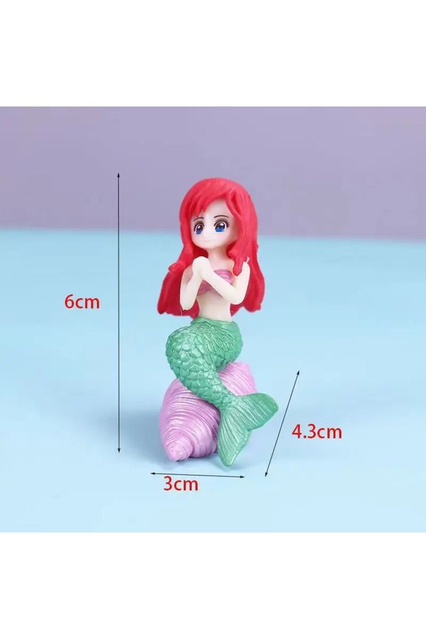 B Aquarium Decoration Beautiful Mermaid Figurine Fish Tank Ornaments DIY Cake Decor Desk Craft Acces