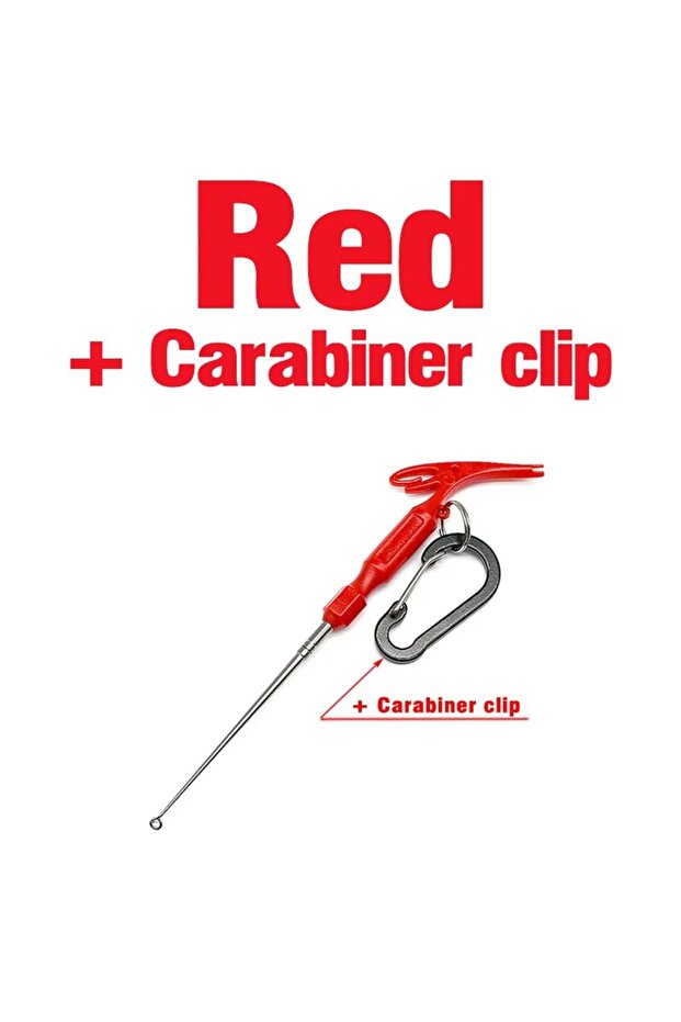 أداة إزالة خطاف الصيد من نوع Red and Carabiner MNFT، جهاز فك سريع، ملحقات صيد الأسماك
