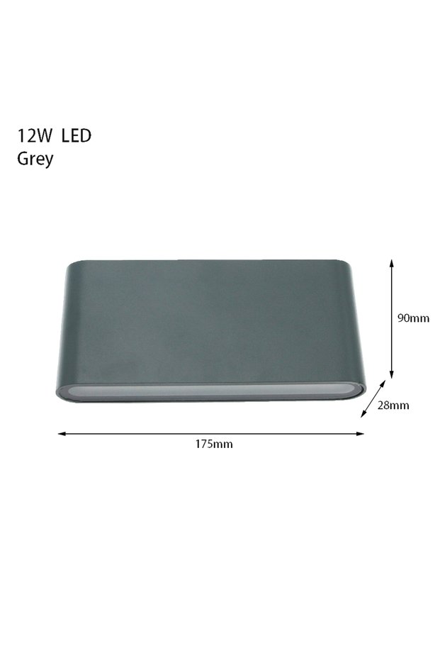 12W Grey Warm White 6W 12W 24W LED Outdoor Waterproof Wall Lamp Bedroom Living Room Balcony Wall Li