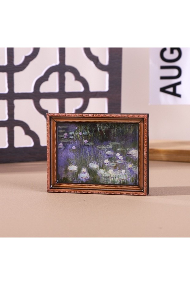 LeBassin AuxNympheas Wooden Frame Fridge Magnets World Famous Paintings (Starry Night, Mona Lisa) 8