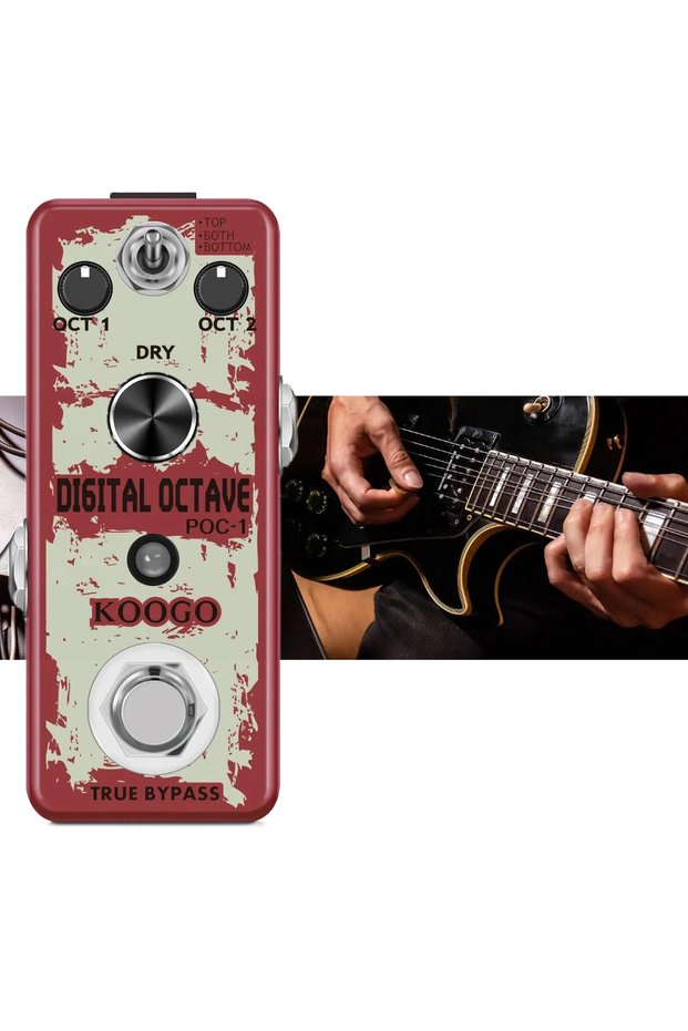 Koogo Amuzik Pure Octave Guitar Pedal Octaver Digital Octpus 11 Kinds Combinations Classic Octaver M
