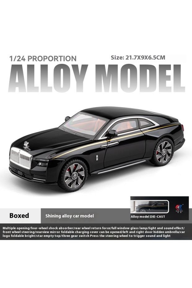 Maisto black with box 1:24 Rolls Royce Spectre Alloy Diecast Model Car Sound & Light Collection Gift
