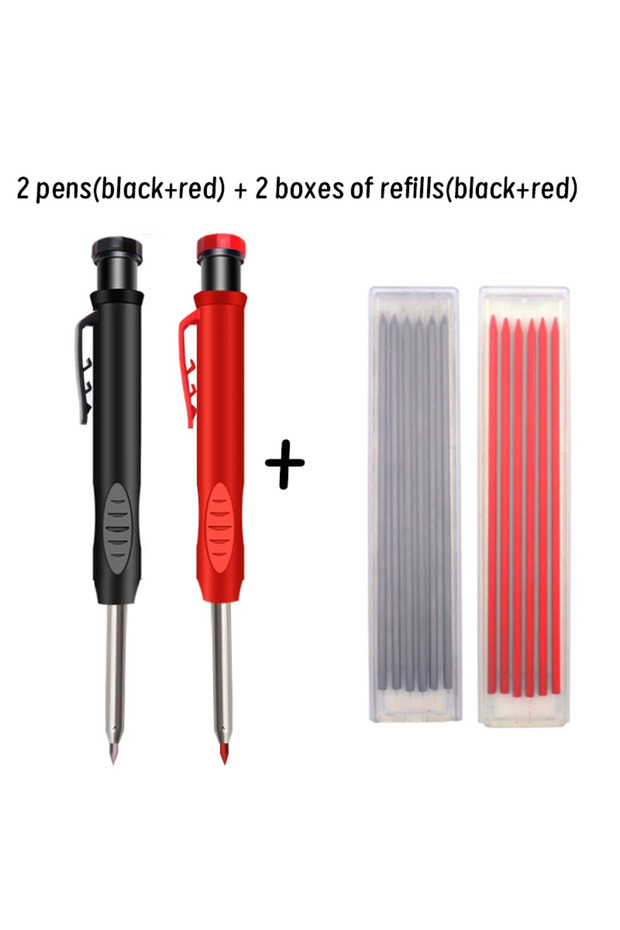 4 pcs set B 4pcs 2.8mm Solid Carpenter Pencil Refill Deep Hole Marking Pencil Scriber Refill Carpent