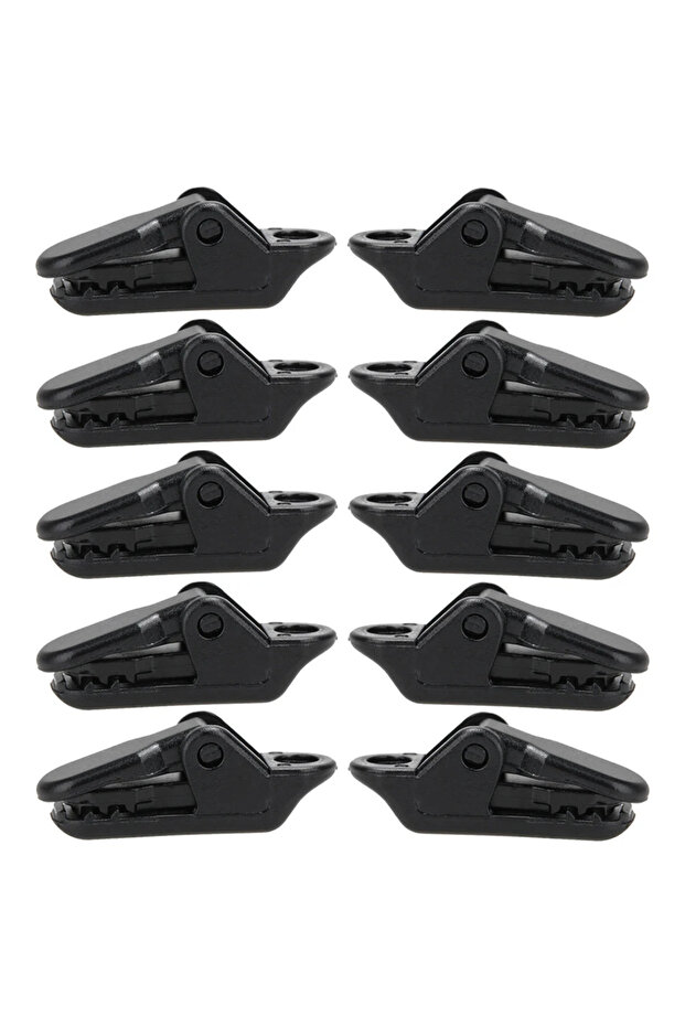 Balck 33x10x13mm 10 PCS/Sets Selling Tents Awning Wind Rope Clamp Awnings Plastic Clip Camping Wind