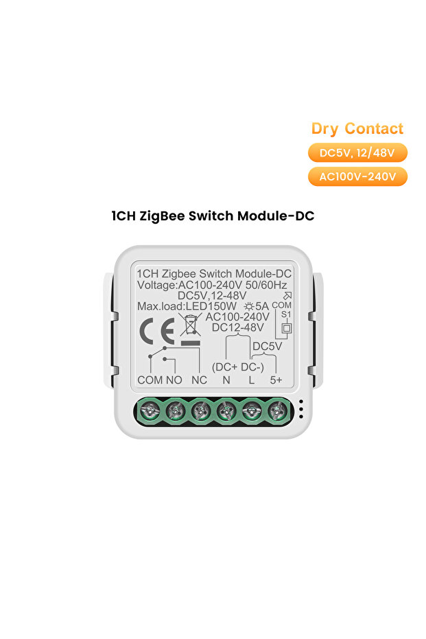 وحدة توصيل جاف ZigBee 1CH من GIRIER Tuya، وحدة تحكم واي فاي، وحدة ريلاي DIY تدعم تيار مستمر 5 فولت
