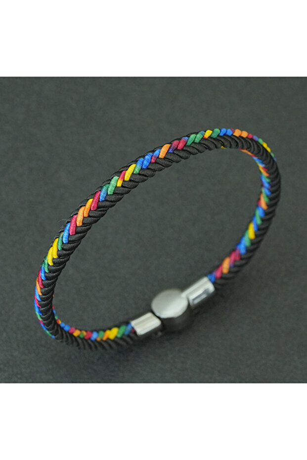 M 20.5cm 8Inch mix Unique Ethnic String Bracelet Unisex Handmade Braided Lucky Thread Distance Attra