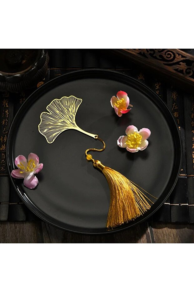 style 7 1pcs Student Chinese Style Stationery Retro Metal Bookmarks Hollow Ginkgo Biloba Maple Leaf