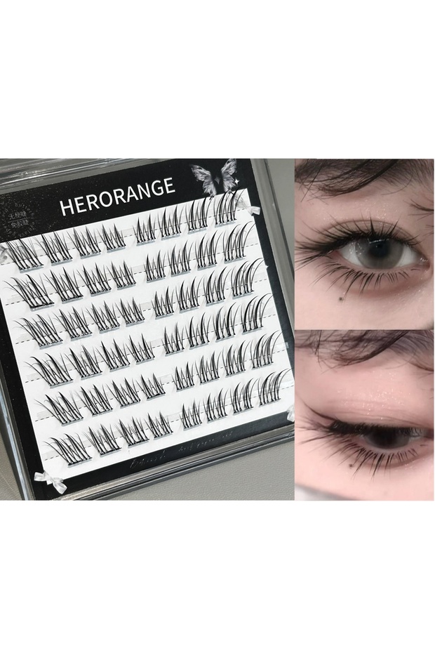 6 Rows Self Adhesive Individual Eyelashes No Glue Needed Fluffy Cluster Eyelash Korean Fashion Manga
