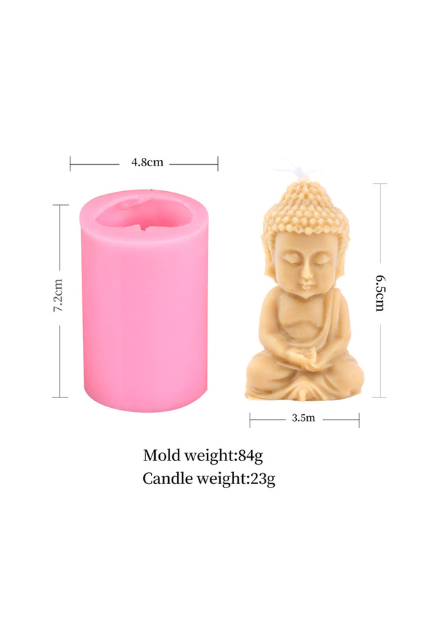 Sitting Buddha S DIY Buddha Candle Silicone Mold 3D Buddha Soap Resin Mold Festival Gift Making Chur