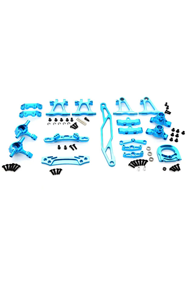 Blue RC Part Metal Modification Accessory Kit Suspension Arms Steering Knuckle for Tamiya TT-02 TT02