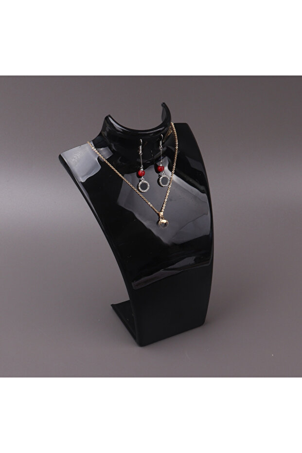 Black Plastic Mannequin Necklace Display Bust Stand Holder Jewellry Mannequin Bust Rack for Necklace