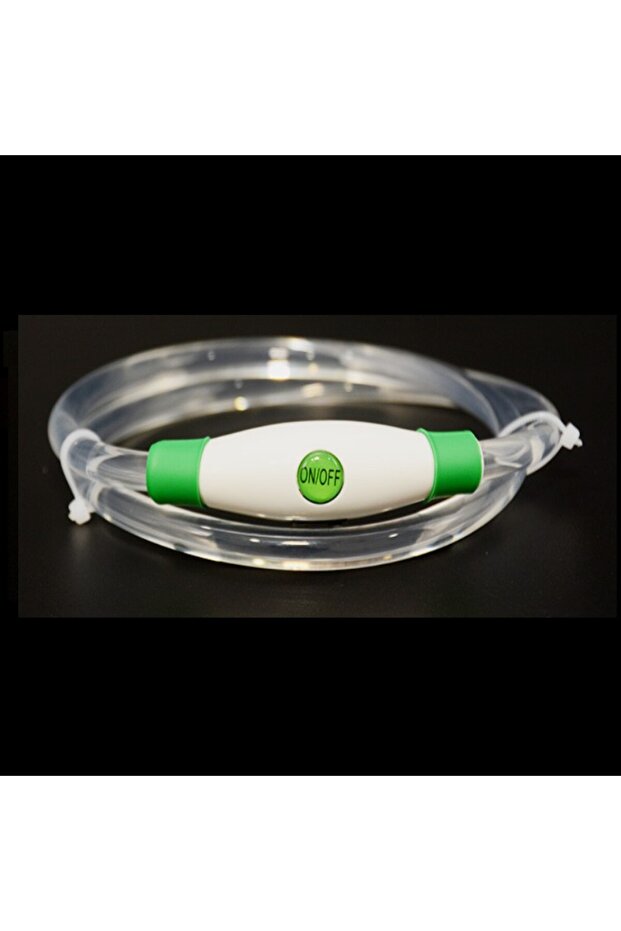 70cm Green LED Dog Collar Rechargeable 3 Working Mode More Lighter Max 70cm Night Safety Flashing Gl