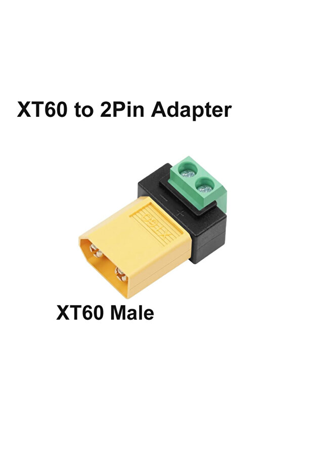 XT60 Male - 1pcs XT60 Connectors Terminal Adapter,XT60 to 2Pin Solderless Terminal Adapter for Solar