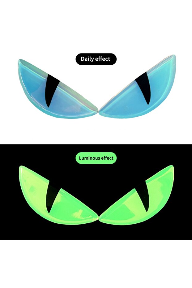 new black eye 3D Luminous Vinyl Motorcycle Reflective Sticker Cute Eyes Scooter Windshield Decal Acc