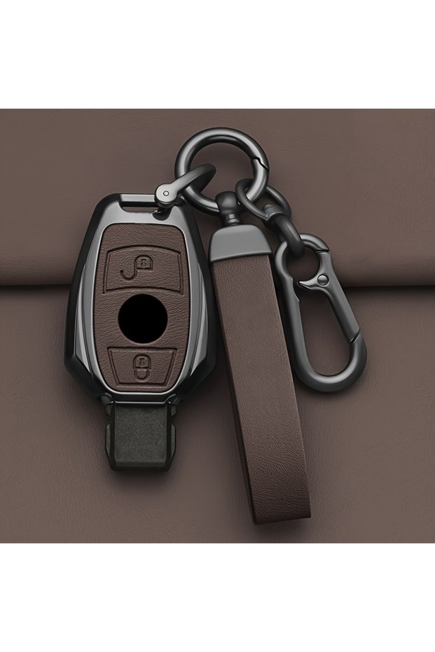 2 Button Brown 2 3 Buttons Alloy Style Car Key Case Cover Shell Fob For Mercedes Benz A B C E Class