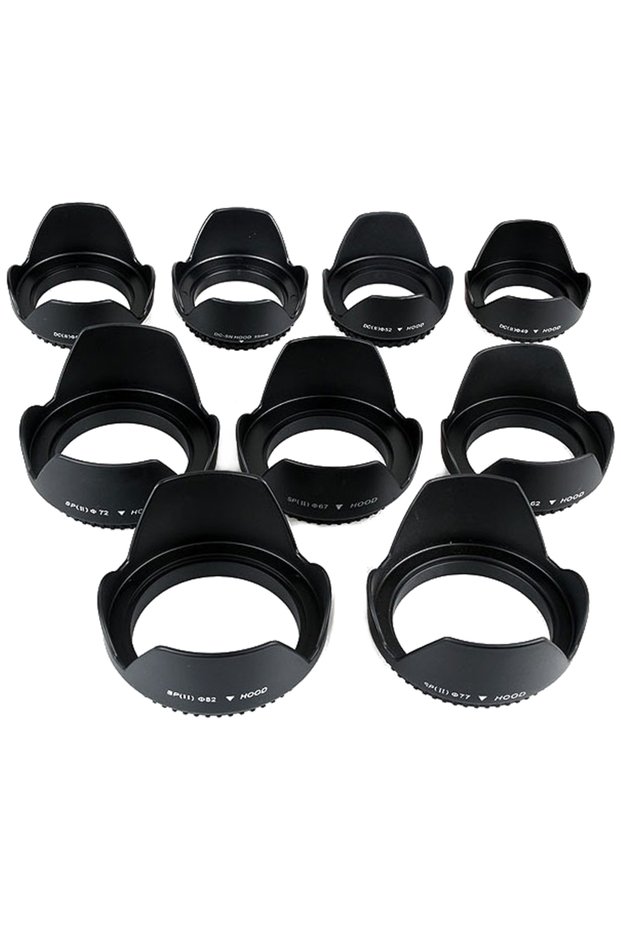 49mm 49mm 52mm 55mm 58mm 62mm 67mm 72mm 77mm Screwed Flower Petal LENS HOOD for canon nikon camer..