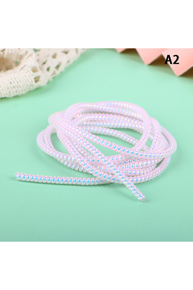 A2 【GE】1.6M Color Cable Intertwine Rope Spiral Cable Protector Universal Charging Cable Cover Sleeve