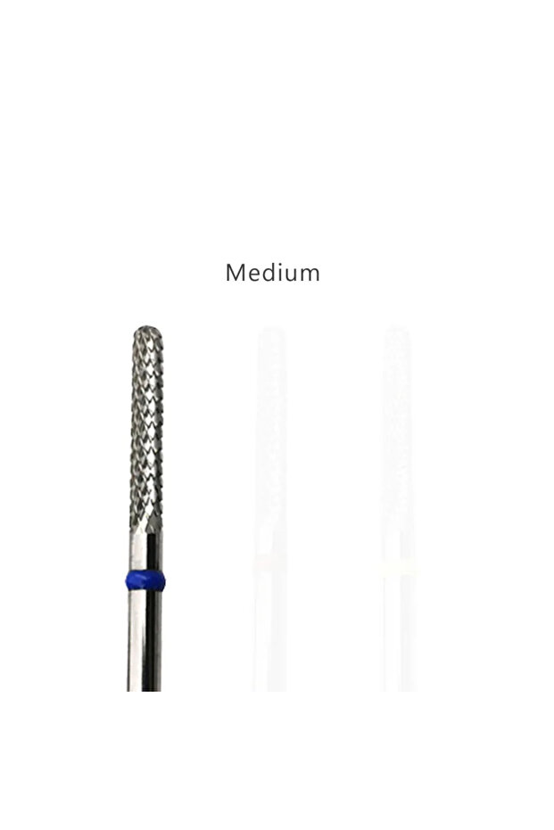 M HYTOOS XF F M Rod Shape Carbide Nail Drill Bit 3/32 Manicure Cuticle Clean Burr Electric Machine .