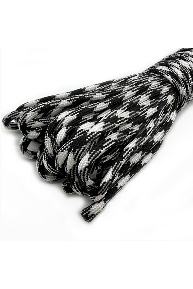 31Meters Black White070 550 Paracord 7 Cores Cord Dia. 4mm For Outdoor Camping Survival Lanyard Para