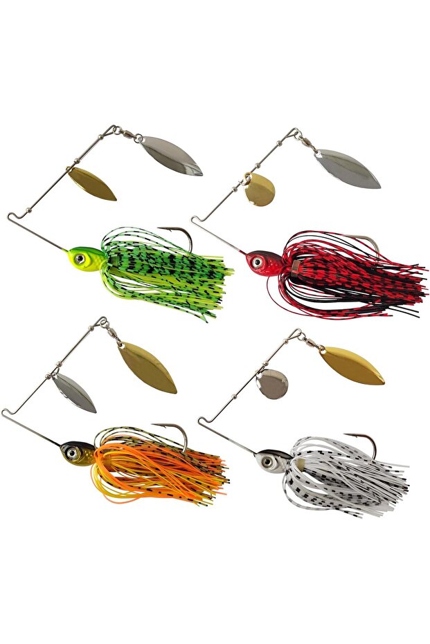14g 4pcs Eupheng Spinner Bait Spoon Wire Bait 3.5g-14g Bass jig Chatter bait Fishing Lure Spinnerba