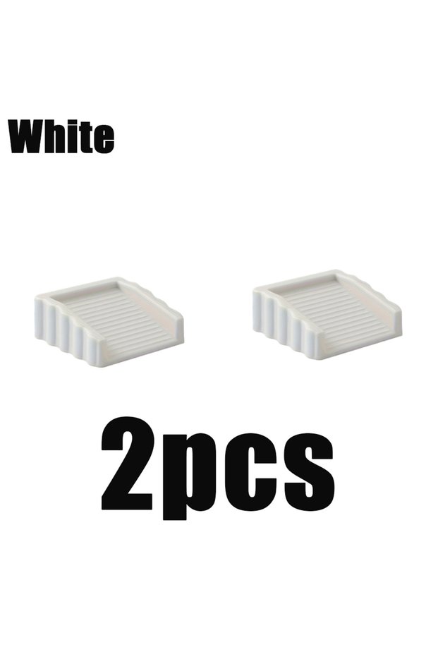 White 2pcs Creative Windproof Door Stopper Wooden Floor Doorstop Anti-Slip Heavy Duty Door Wall Pro